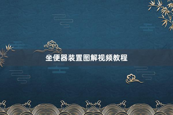 坐便器装置图解视频教程